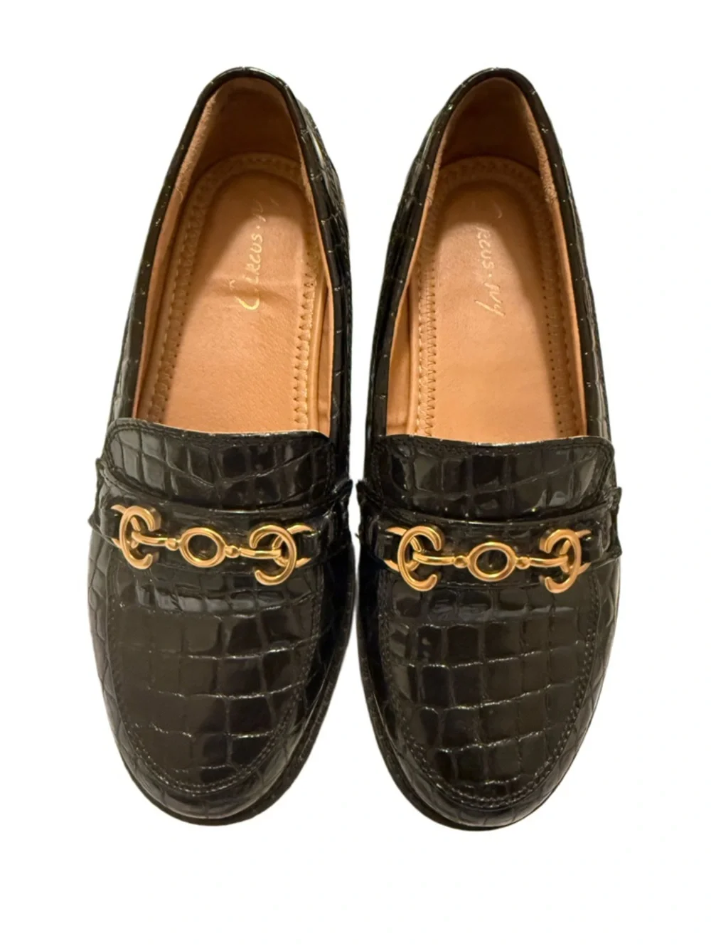 CIRCUS BY SAM EDELMAN DEANA CROC PATENT LOAFERS